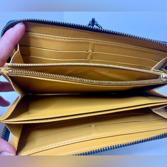 Louis Vuitton Denim Wallet w/ Leather interior Rare COA - Picture 6 of 15